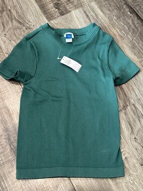 Old Navy Teal Ribbed Short Sleeve Top